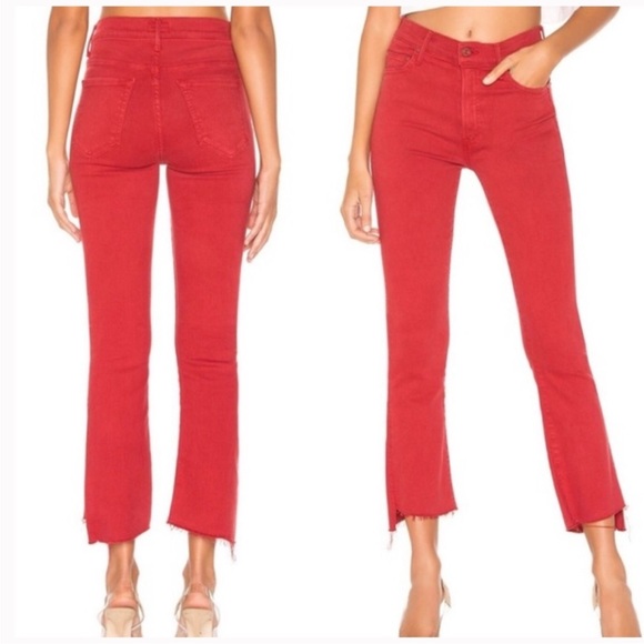 MOTHER Insider Crop Step Fray in
Second Chance, Red sz 24 - Picture 12 of 12